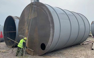 施工現(xiàn)場制作筒倉發(fā)貨準備